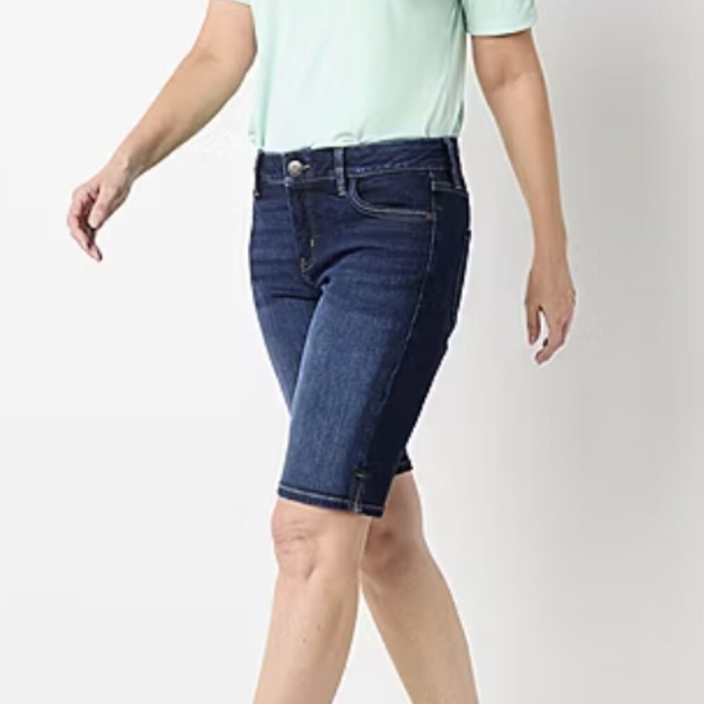 Liz Claiborne Dark Blue Denim Bermuda" Shorts